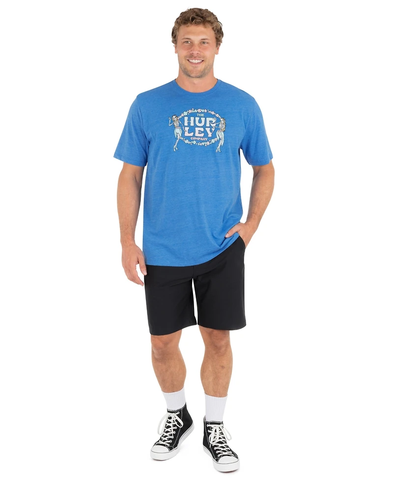 Hurley Men's Skull Dancin Short-Sleeve T-Shirt