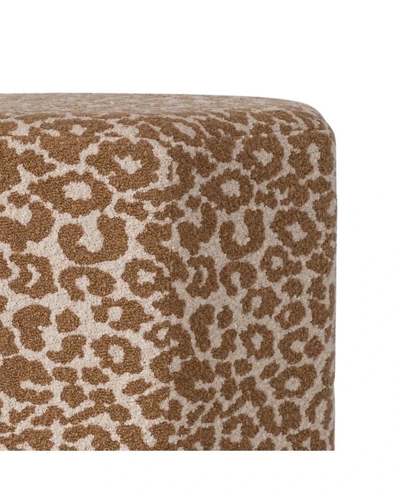 Storied Home 20" Cotton Upholstered Stool Ottoman