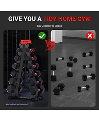 Harison 6-Tier Dumbbell Rack Stand, A-Frame Weight Storage for Home Gym