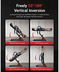 Harison Heavy Duty Inversion Table for Back Pain Relief, 350 Lbs Capacity (Hrm-407)