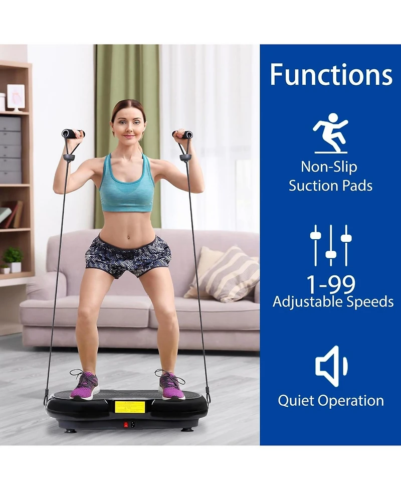 Zeny Vibration Plate Exercise Machine, Whole Body Workout Vibration Fitness Platform for Weight Loss, Toning Wellness, Home Gym Equipment