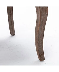 sumyeg Ultra Side Dining Chair with Upholstered Fabric Seat Solid Wood Legs and Nailhead Trim Set of 2