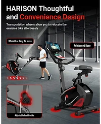 Harison Magnetic Exercise Bike for Home, 350 lbs Capacity, Lcd Monitor (Hrm-B7)