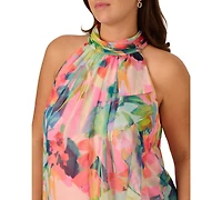 Adrianna Papell Plus Printed Sleeveless Dress