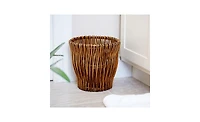 Household Essentials Small Reed Willow Waste Basket