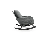 sumyeg Modern Wicker Rocking Chair with Cushions for Indoor and Outdoor (Set of 2)