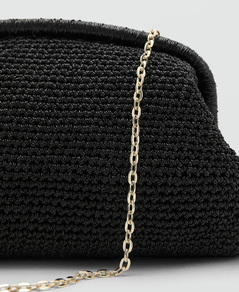 Mango Women's Lurex Clutch Bag