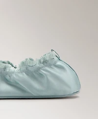 Mango Women's Elastic Satin Ballet Flats