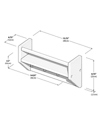 Max and Lily Wall Shelf with Pegs