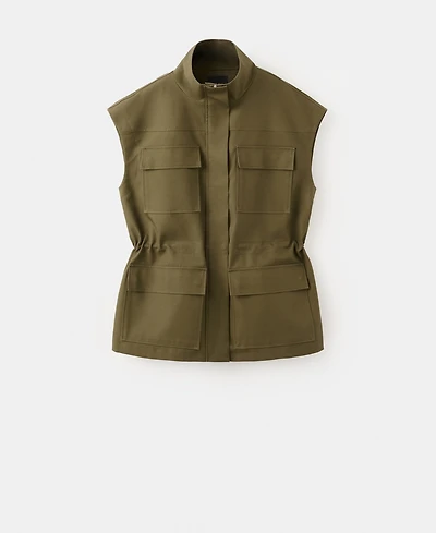 Mango Women's Pockets High-Neck Vest