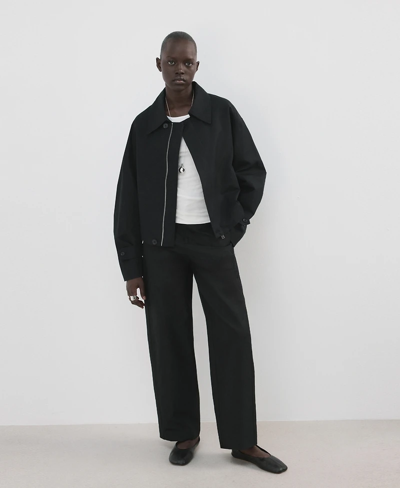 Mango Women's Barrel Cotton Pants