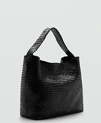 Mango Women's Medium-Sized Braided Bucket Bag