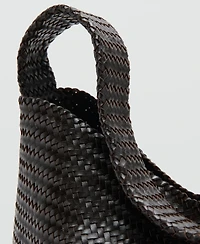 Mango Women's Braided Bucket Bag