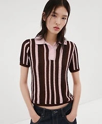 Mango Women's Knitted Polo-Neck Sweater