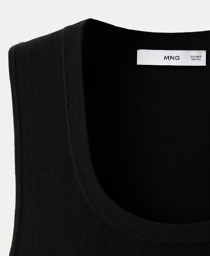 Mango Women's Round-Neck Knitted Top