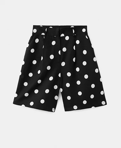 Mango Women's Lyocell Polka Dot Shorts