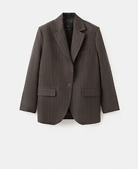 Mango Women's Pinstripe Suit Blazer