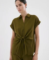 Mango Women's Knot Short-Sleeve Shirt