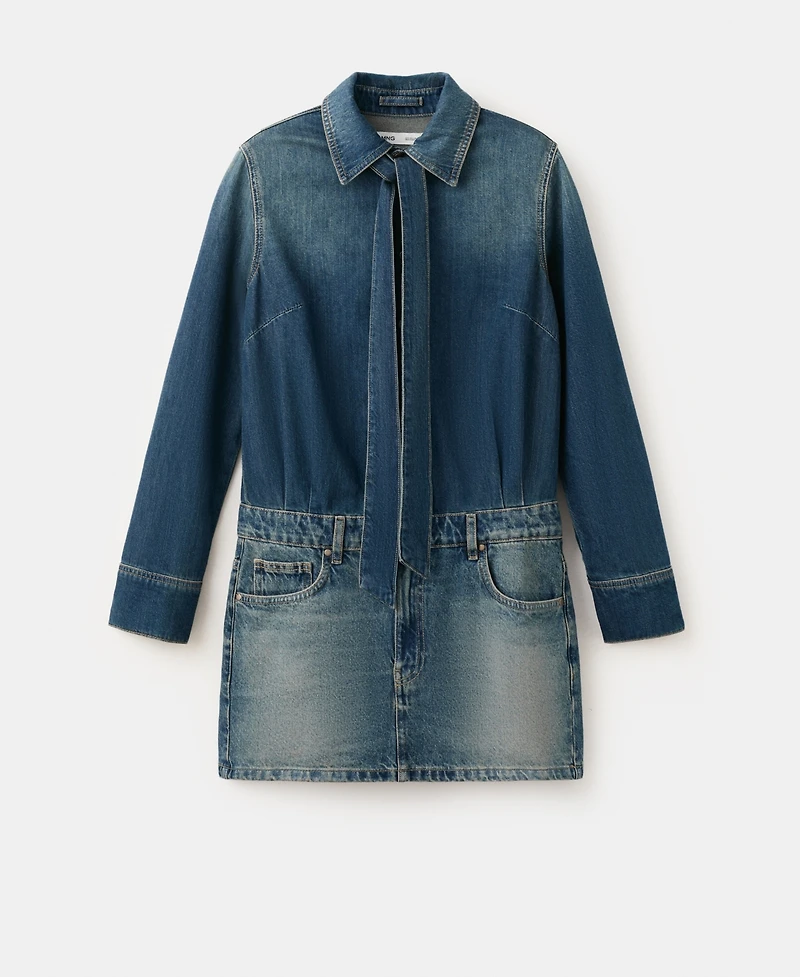 Mango Women's Combined Denim Dress