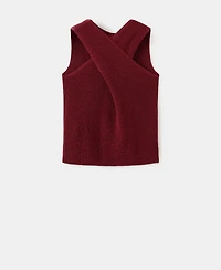 Mango Women's Knitted Wrap Top
