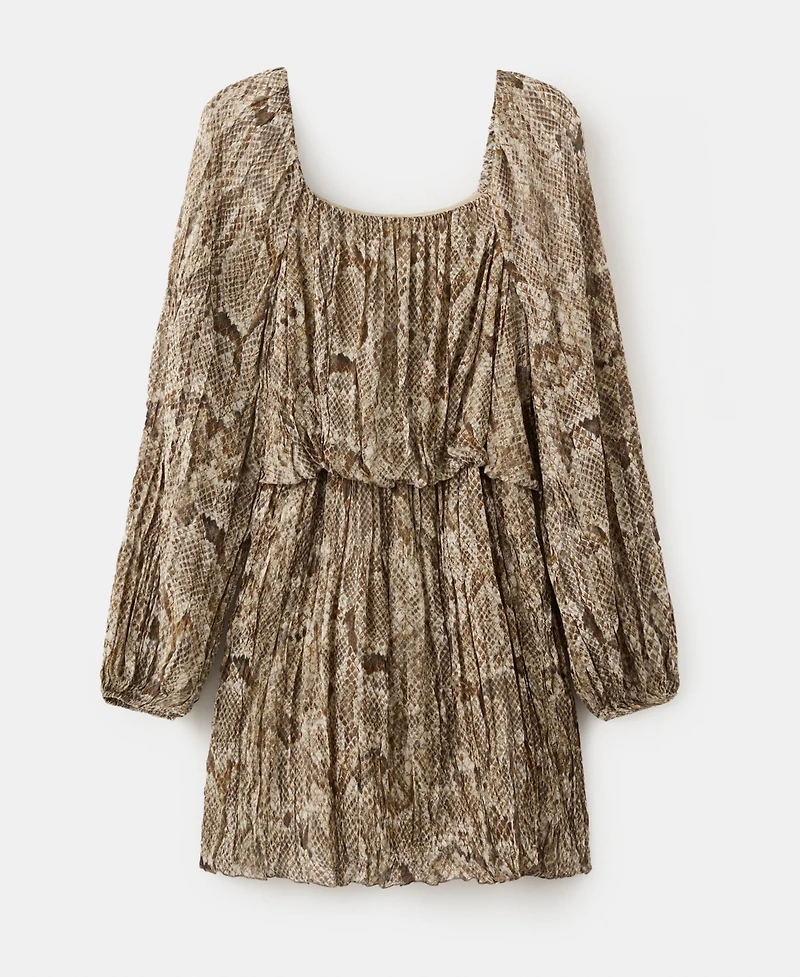 Mango Women's Flowy Animal Print Dress