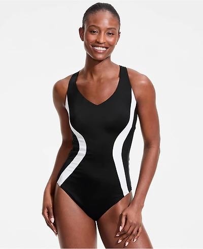 Lands' End Women's Long Torso Tugless Contour One Piece