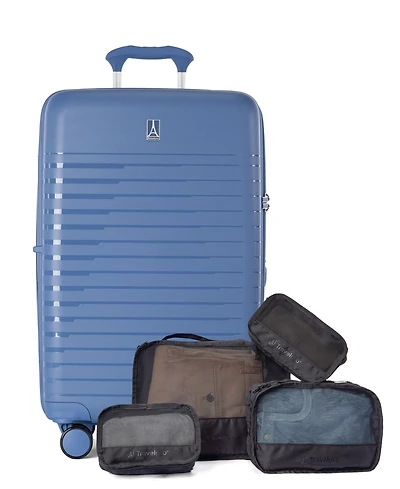 Travelpro Optima Medium Check-In Expandable Spinner and Packing Cubes