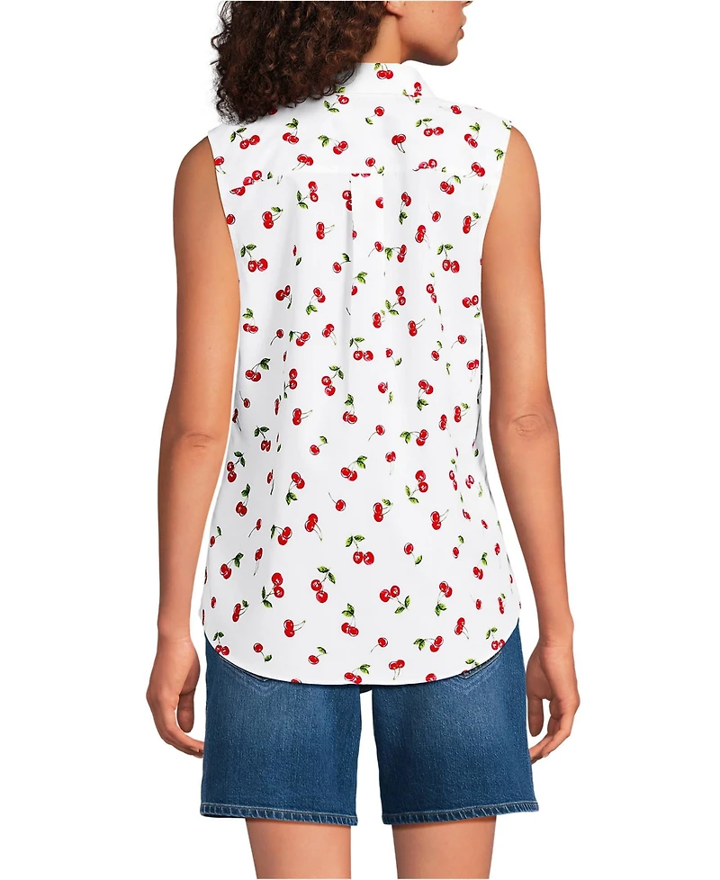 Lands' End Women's Petite No Iron Sleeveless Shirt