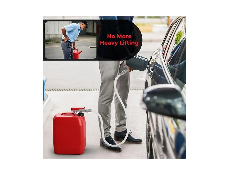 Sugift Portable Fuel Transfer Pump with Flow Control Nozzle