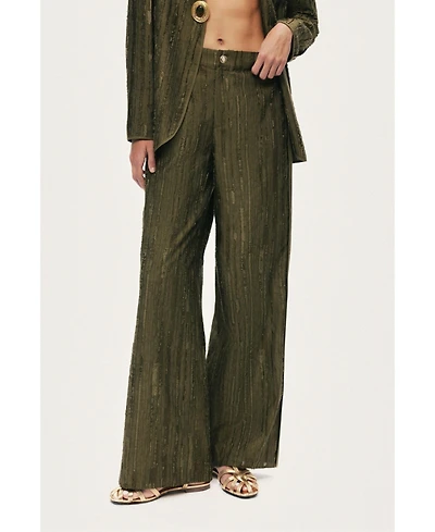 Nocturne Women's Textured Wide-Leg Pants