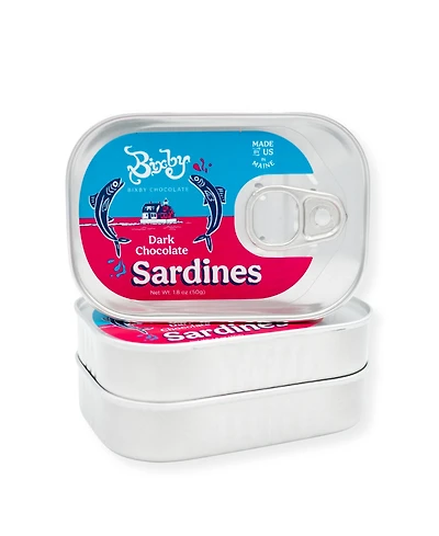 Bixby Chocolates Dark Chocolate Sardines, 3 Pack