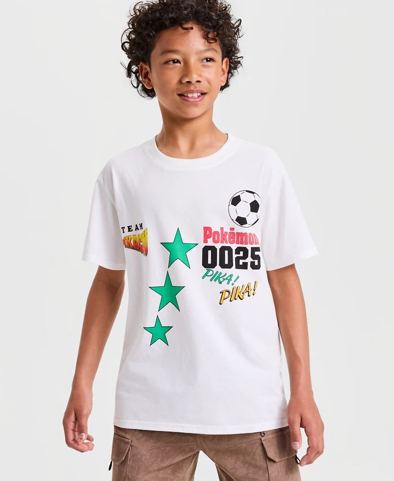 Epic Threads Big Boys Team Pikachu Soccer Graphic T-Shirt, Macy's Exclusive