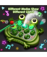 HopeRock Toys , Whack A Frog Game,with 5 Modes,45 Levels,9 Music Spray and Light-up