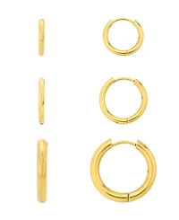 Unwritten x Moda Sport Waterproof Endless Hoop Trio Earring Set