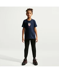 Nike Big Boys and Girls Blue Usmnt Crest T-Shirt