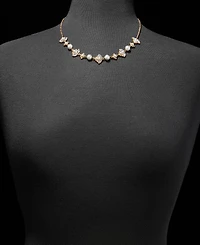 Marchesa Crystal & Imitation Pearl Statement Necklace, 16" + 3" extender