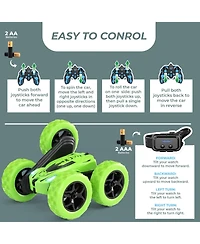Sperric Boys Rc Stunt Toy Car for Kids, Rechargeable Remote Control Car with 360degree(s) Flips, Double-Sided Driving and Headlights