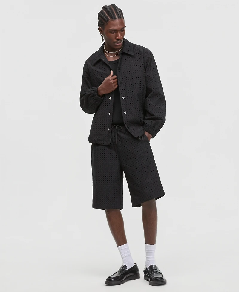 Mode of One Men's Eyelet 11" Drawstring Shorts, Macy's Exclusive
