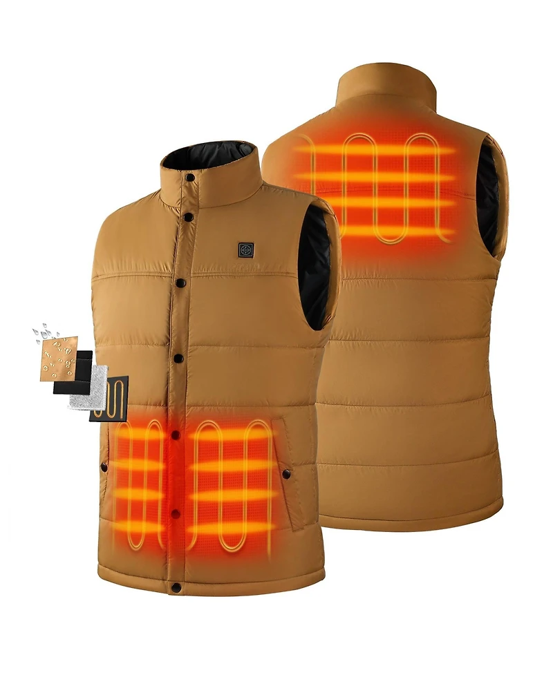 ororo Men's PuffLyte 3-Zone Heated Lightweight Vest