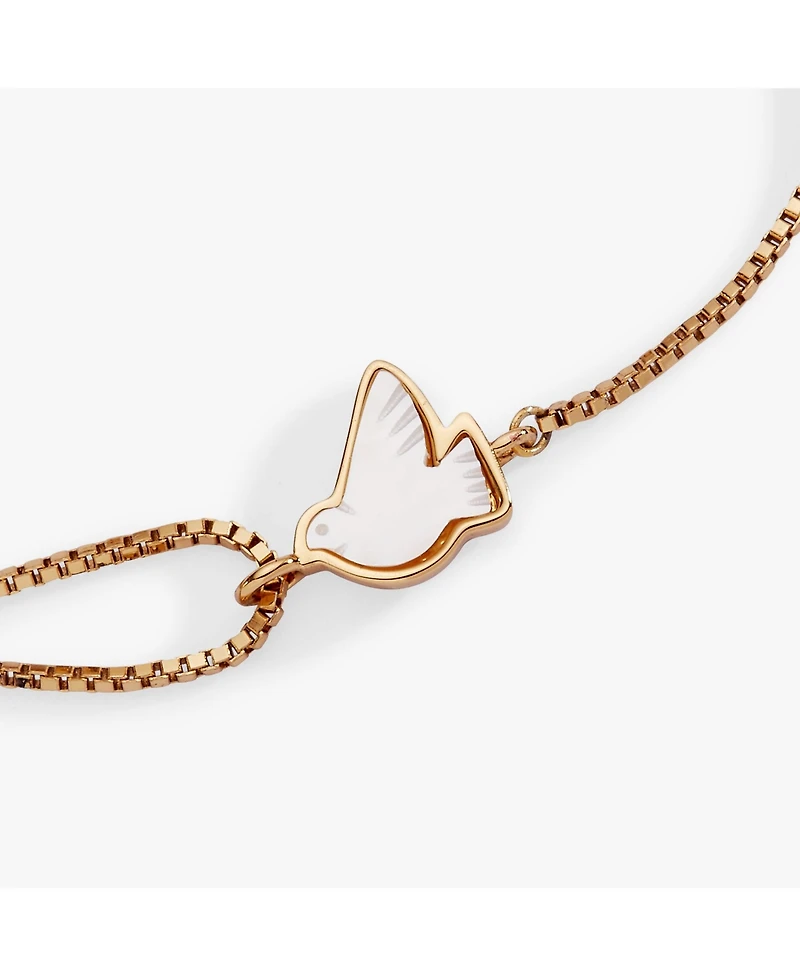 Alex and Ani Dove 'Peace' Mother of Pearl Pull Chain Bracelet