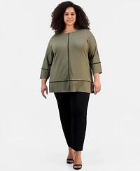 Jones New York Plus Dolman-Sleeve Tunic Top