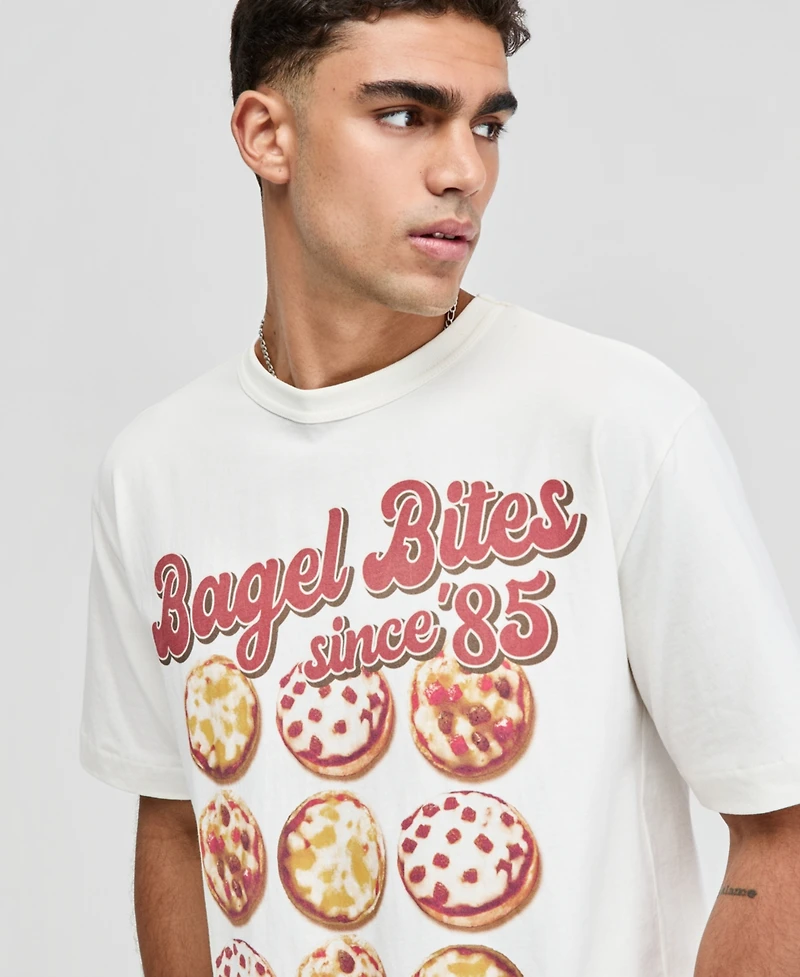 Mode of One Men's Relaxed-Fit Bagel Bites Graphic T-Shirt, Macy's Exclusive