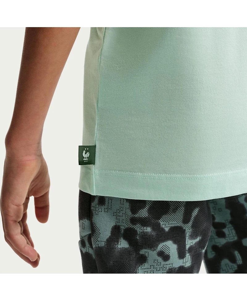 Nike Big Boys and Girls Green France National Team Wordmark T-Shirt