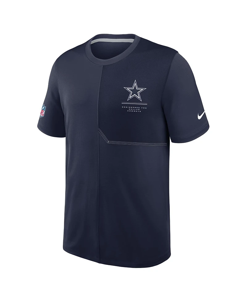 Nike Men's Navy Dallas Cowboys Sideline Uv Dri-fit Coaches T-Shirt
