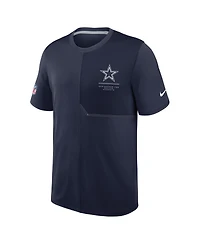 Nike Men's Navy Dallas Cowboys Sideline Uv Dri-fit Coaches T-Shirt