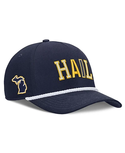 Nike Men's and Women's Navy Michigan Wolverines 2026 Basketball Refresh 5-Panel Rope Rise Hat