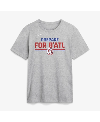 Nike Men's  Heather Gray Atlanta Braves 2026 City Connect Stacked Team Phrase T-Shirt