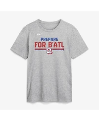 Nike Men's  Heather Gray Atlanta Braves 2026 City Connect Stacked Team Phrase T-Shirt