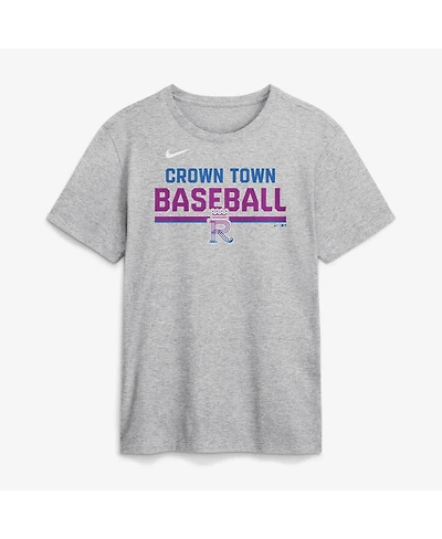 Nike Men's Heather Gray Kansas City Royals 2026 Connect Stacked Team Phrase T-Shirt