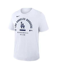 Nike Men's White Los Angeles Dodgers Authentic Collection Early Work Tri-Blend Dri-fit T-Shirt